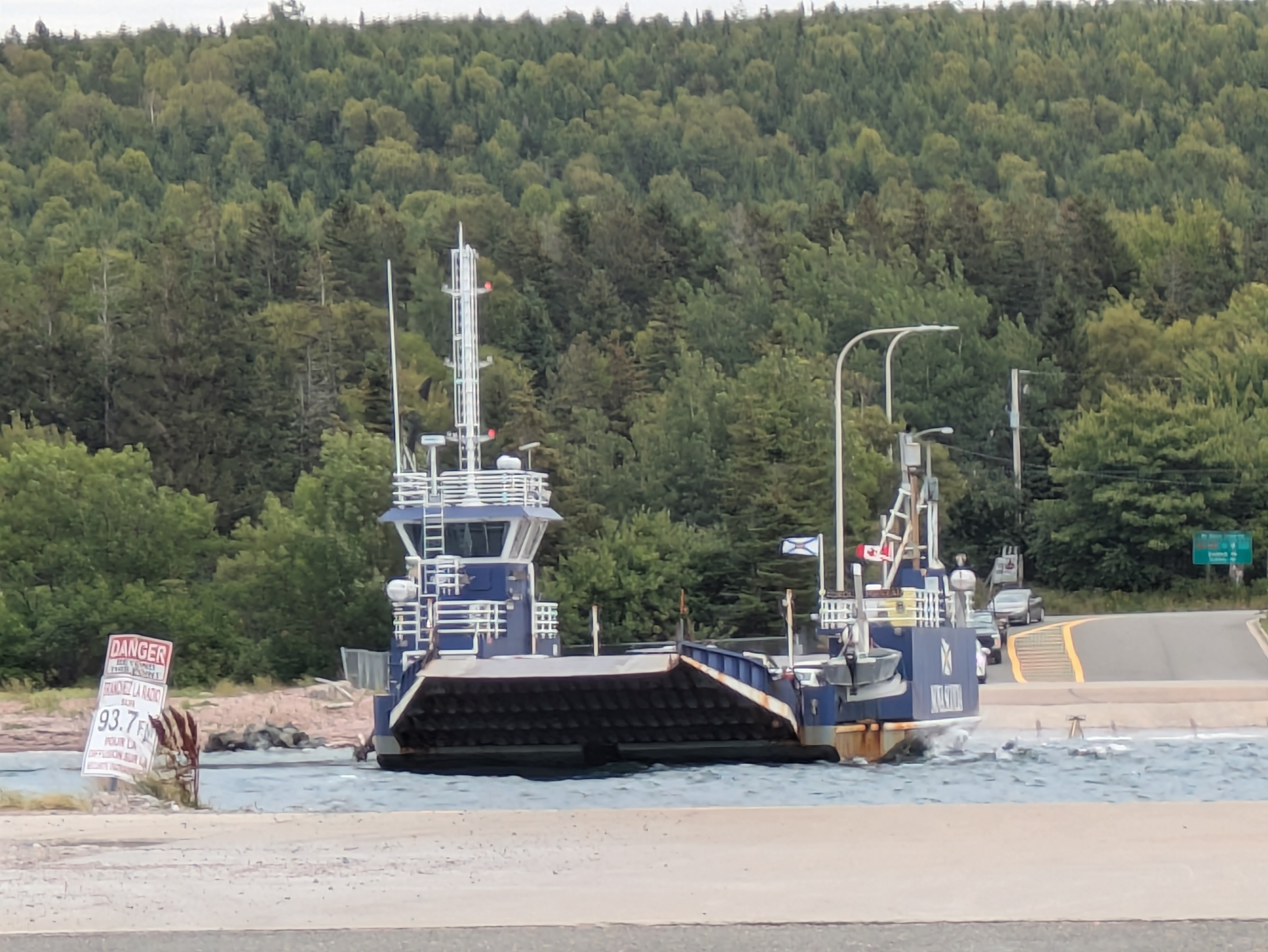 Ferry Arrival - Approaching Englishtown terminal from Jersey Cove Ferry approaching Englishtown terminal from Jersey Cove - arrival process